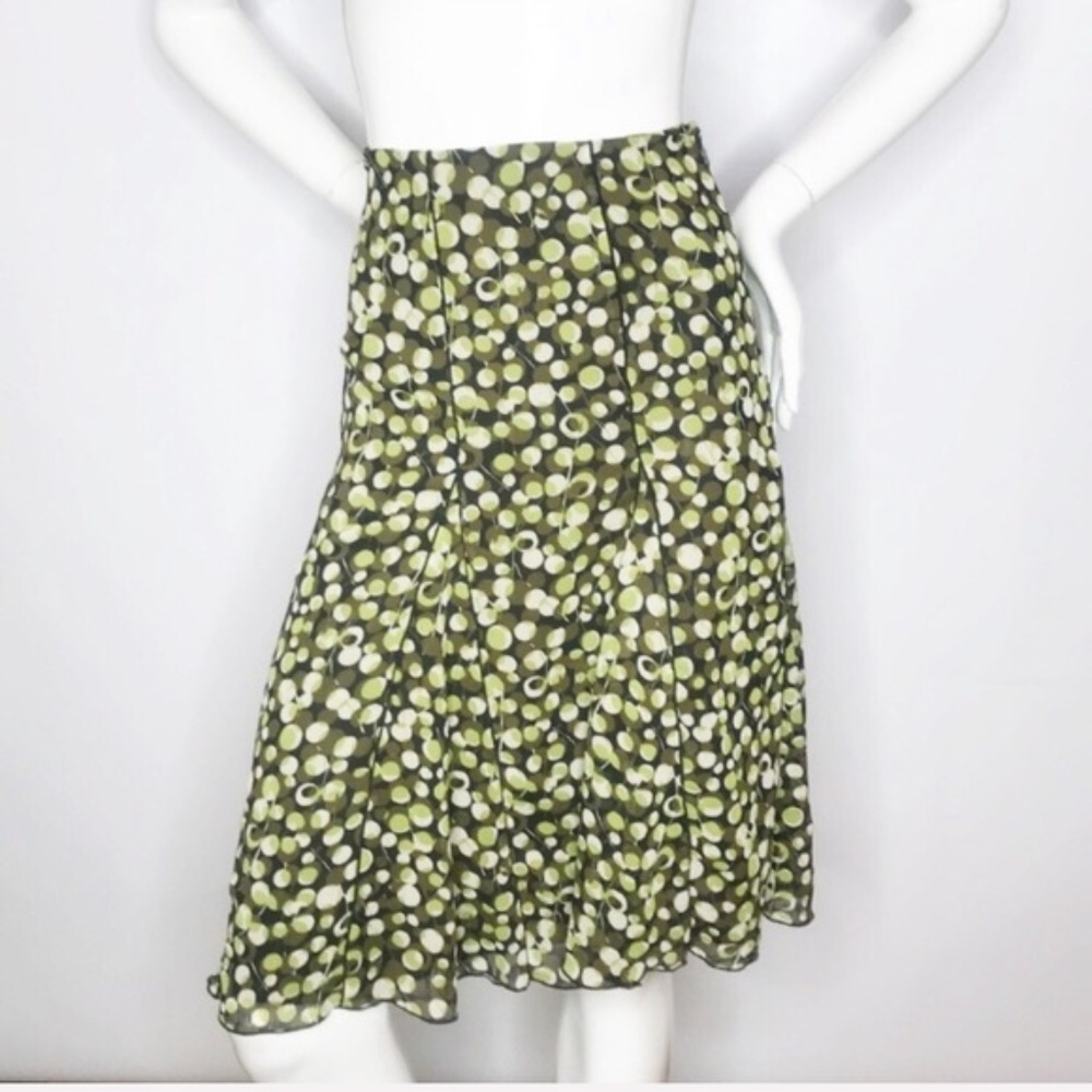 Hearts Palm Green Abstract Skirt